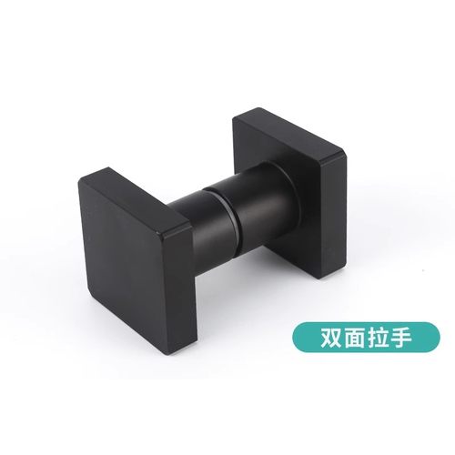 哑黑色淋浴房单孔拉手