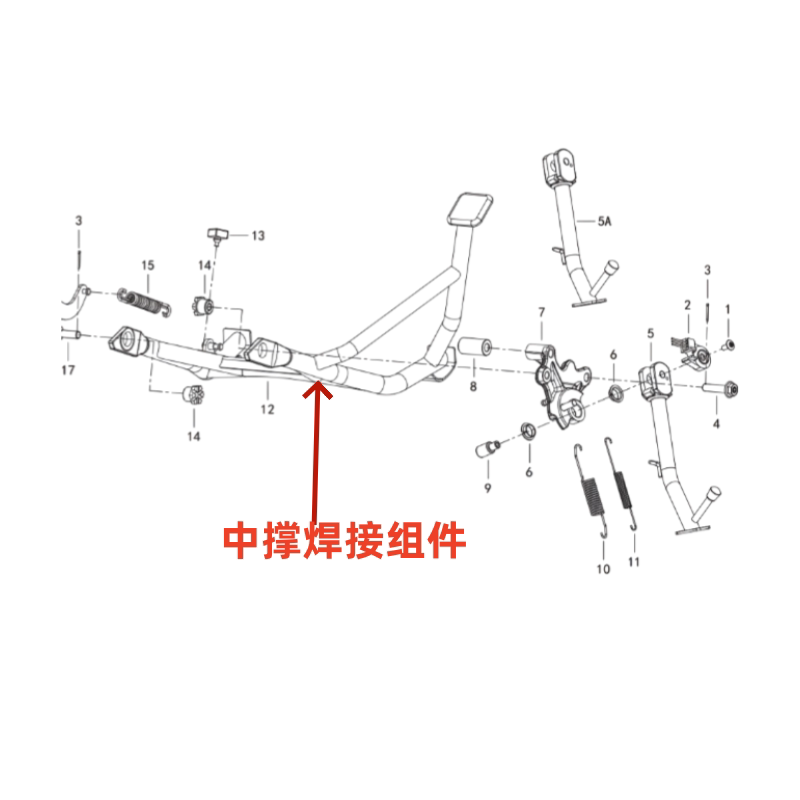 贝纳利原厂TRK902大撑中撑