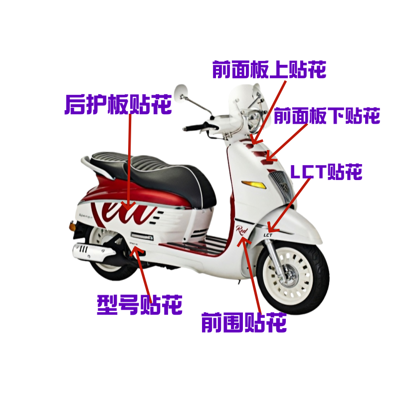 标致姜戈全车贴花装饰画