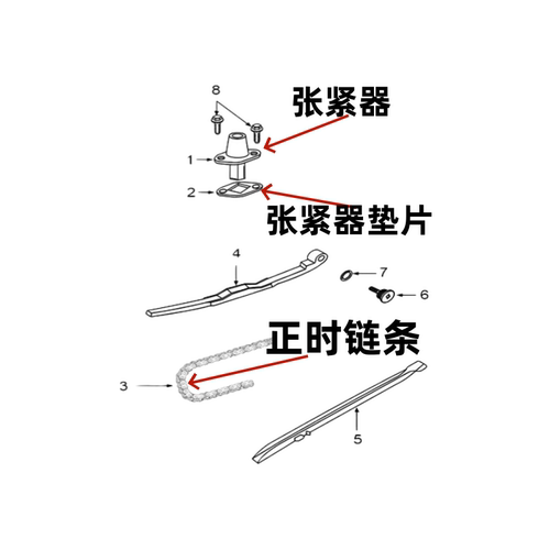 原厂标致摩托小蜜蜂50张涨紧器