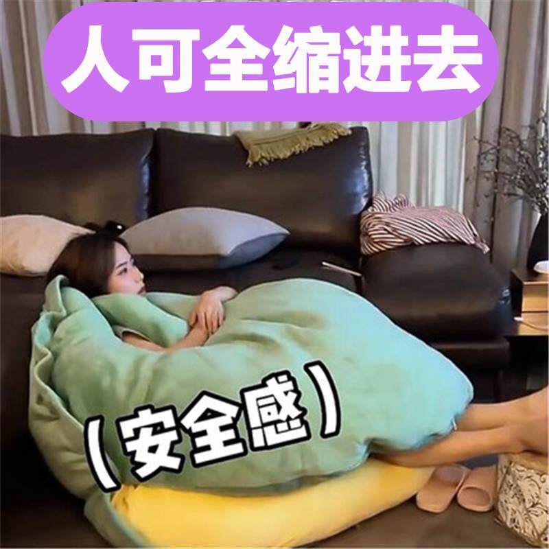 红超大乌龟壳抱枕躺人睡袋床被靠枕偶衣服具可穿礼物女网