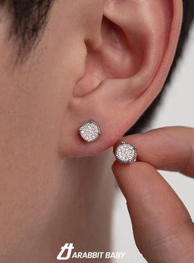 满钻男士耳钉2023年新款爆款高级感耳环女小众设计单只气质耳饰潮