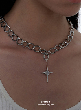 项链女锁骨链十字架配饰2021新款朋克潮小众设计感可调节饰品爆款