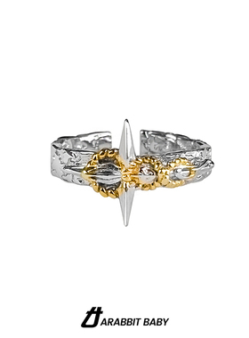 十字架戒指男高街个性时尚潮食指指环高级感小众设计可调节男士