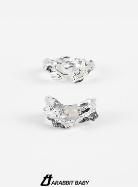 男女小众日月设计戒指指环