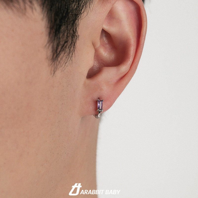 独特紫色纯银锆石耳环男女气质设计高级感耳钉耳圈养耳洞小众耳饰,饰品/流行首饰/时尚饰品新,耳环,淘宝优惠券,粉丝福利购,淘宝优惠卷