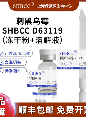 刺黑乌霉D63119非模式菌株PDA培养基25℃培养斜面培养物