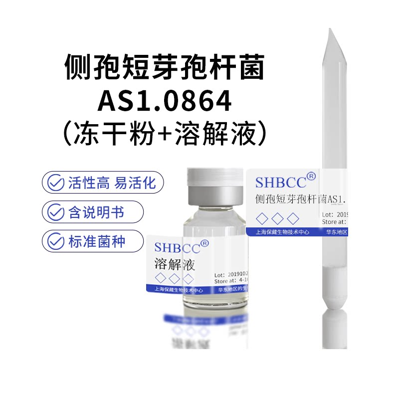 侧孢短芽孢杆菌as1.0864冻干粉产溶菌酶营养琼脂37度活化出菌种