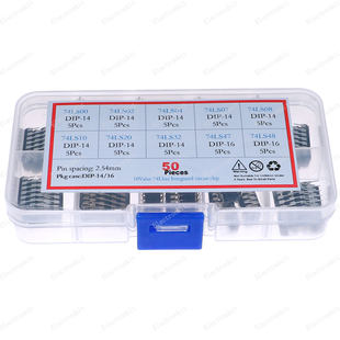 10 видов 50 прямо Вставлять интегрированная схема IC чип 74LS00 02 07 08 20 47 74LS48 упакованный