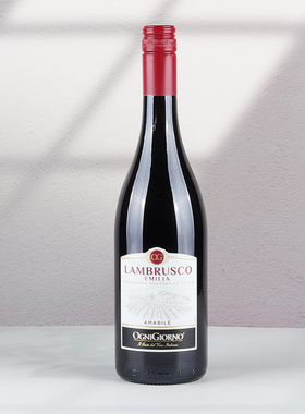 意大利进口卓林Zonin Lambrusco骄日蓝布鲁斯科半甜红葡萄酒750ml