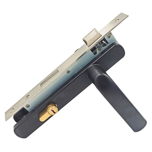 8530锁体单点锁铝合金平开门双面把手断桥铝纱门带钥匙对开门拉手