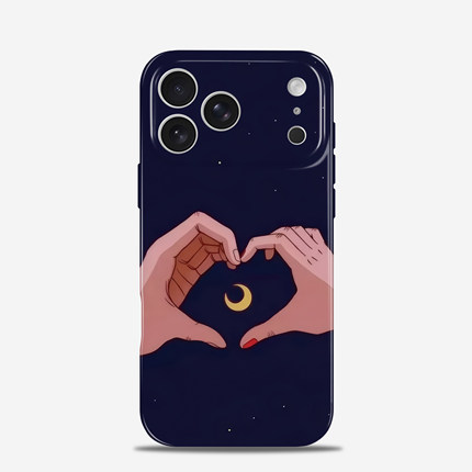 比心适用iPhone17手机壳15plus苹果16promax华为mate80高级感P70小米17防摔oppofindx9/8小众VIVOX300荣耀500