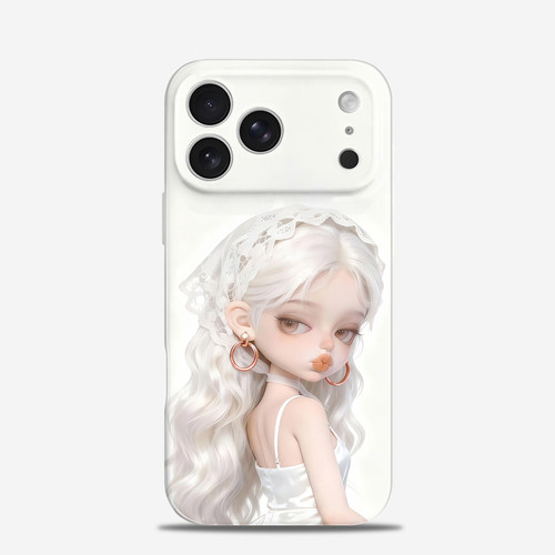 bjd银发少女 适用iPhone17promax苹果16e手机壳15高级感13小众14华为mate80全包pura90小米17防摔oppofindx8s