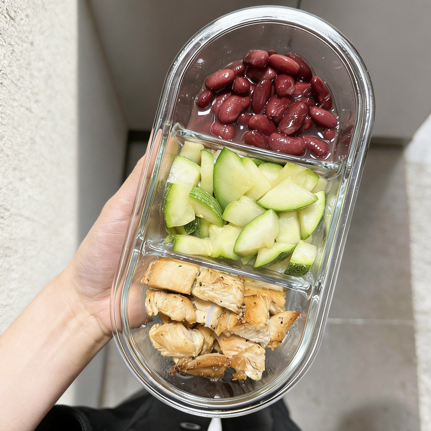 立减5元一人食分隔减脂玻璃饭盒