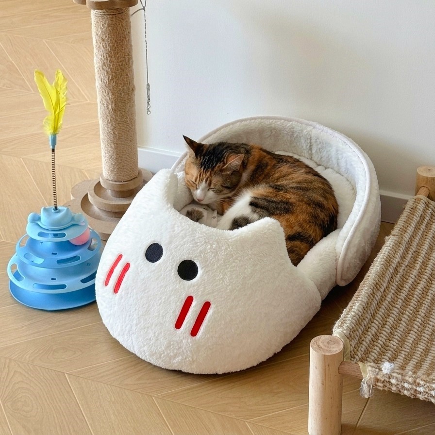 立减5元半封闭式安全感防风猫窝
