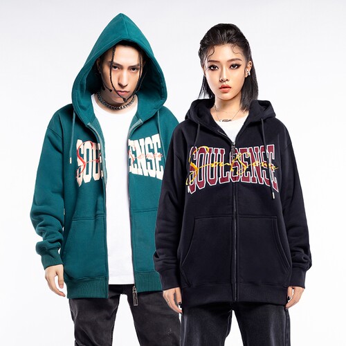 SoulSense宽松开衫连帽卫衣外套