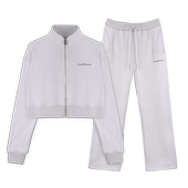 卫衣套装 潮牌拉链开衫 灰色 落肩袖 SoulSense2025立体宽松版