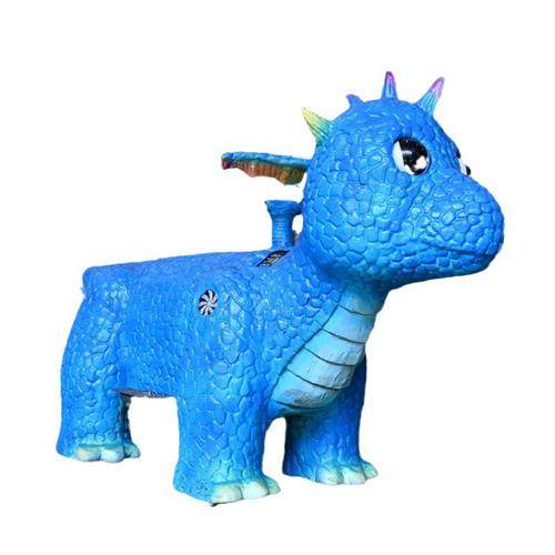 儿童恐龙仿真电动亲子车公园互动发光骑行童车