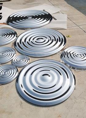 抽象不锈钢水纹波浪纹水滴纯手工雕塑落地摆件户外艺术水景装饰品