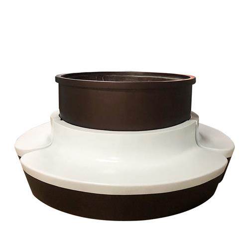 户外玻璃钢坐凳圆形树池公园学校组合花盆花钵商场休闲椅美陈树池