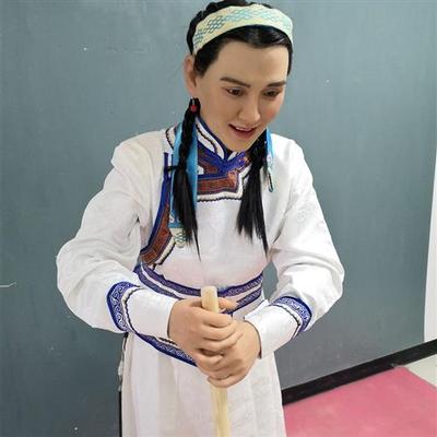 电动鞠躬迎宾小姐蜡像