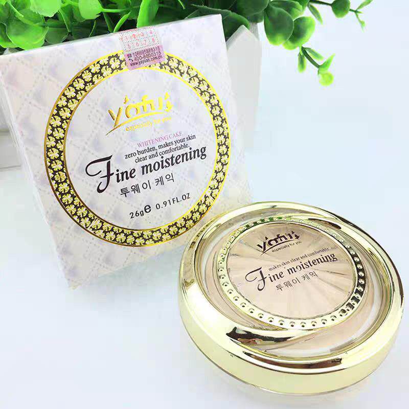 雅芙粉饼双层细致保湿遮瑕定妆提亮肤色粉膏干粉闪粉两用粉饼1065