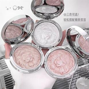 狮子系列高光粉土豆泥爆闪清透细腻氛围感珠光细闪高光盘