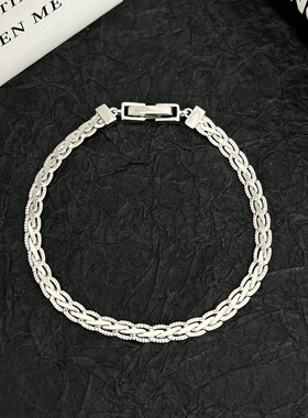 手链男女生设计师款编织纹理锁骨链简约款手饰冷淡风配饰通用高级