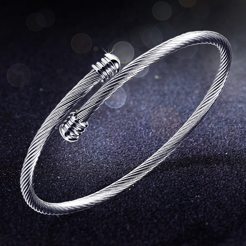 钛钢简约活口男士手链韩版个性潮男手饰手镯单身手环首饰品百搭潮