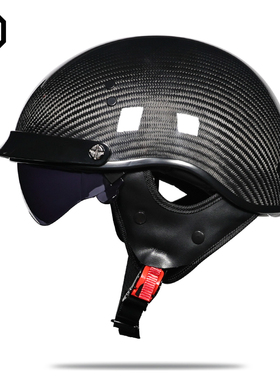 Orz复古摩托车头盔男女半盔机车巡航车四季通用3C认证新国标