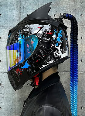 AIS艾狮摩托车头盔男女全盔冬季双镜片跑盔四季蓝牙头灰3C认证