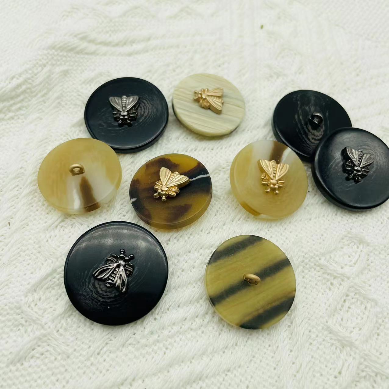 高档钮扣哑光树脂黑色男装西装西服时装外套钮扣