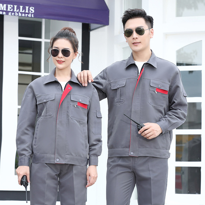 工作服套装男长袖春新款耐磨耐脏工厂车间电焊汽修工地劳保服定制