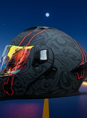 Orz103摩托车揭面盔男款3C/DOT双认证机车电动车头盔全盔四季通用