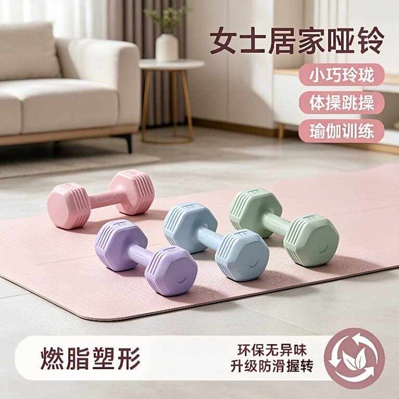 哑铃女士健身家用2/3kg一对杠铃1/1.5kg亚玲青少年健身女生小哑铃