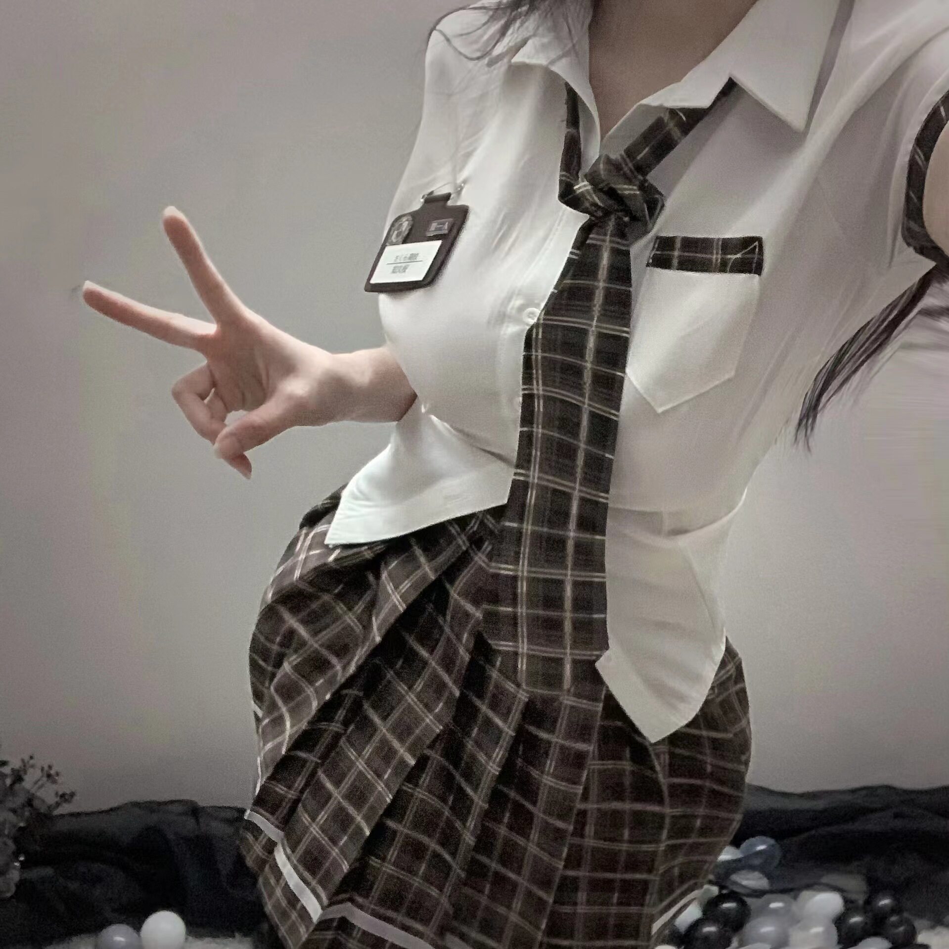 日系性感学生装jk制服纯欲风辣妹学院风水手服睡裙ol职业白衬衫