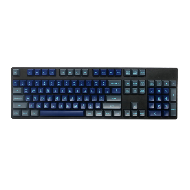DOMIKEY ATTILLAN GRAY BLUE YELLOW TWO-COLOR MOLDING SA BALL CAP LARGE SET OF 159 KEY CUSTOM KEYCAPS