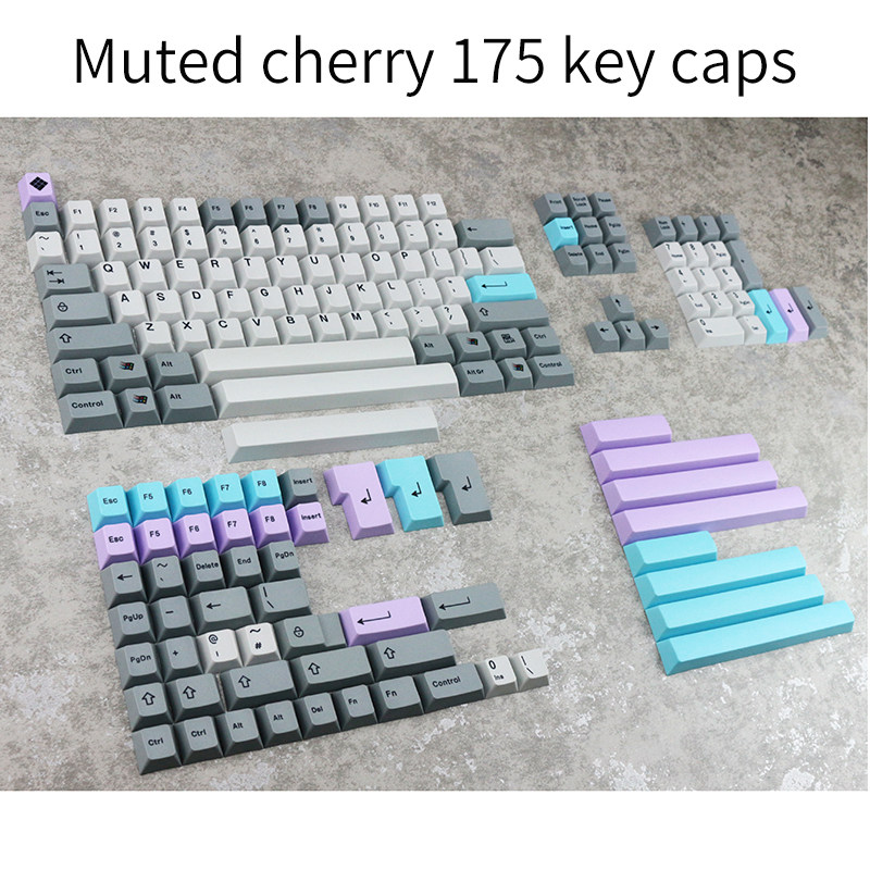 MUTED SILENT ORIGINAL HEIGHT 175 KEY PBT SUBLIMATION MECHANICAL KEYBOARD CUSTOMIZED KEYCAPS FIT FILCO