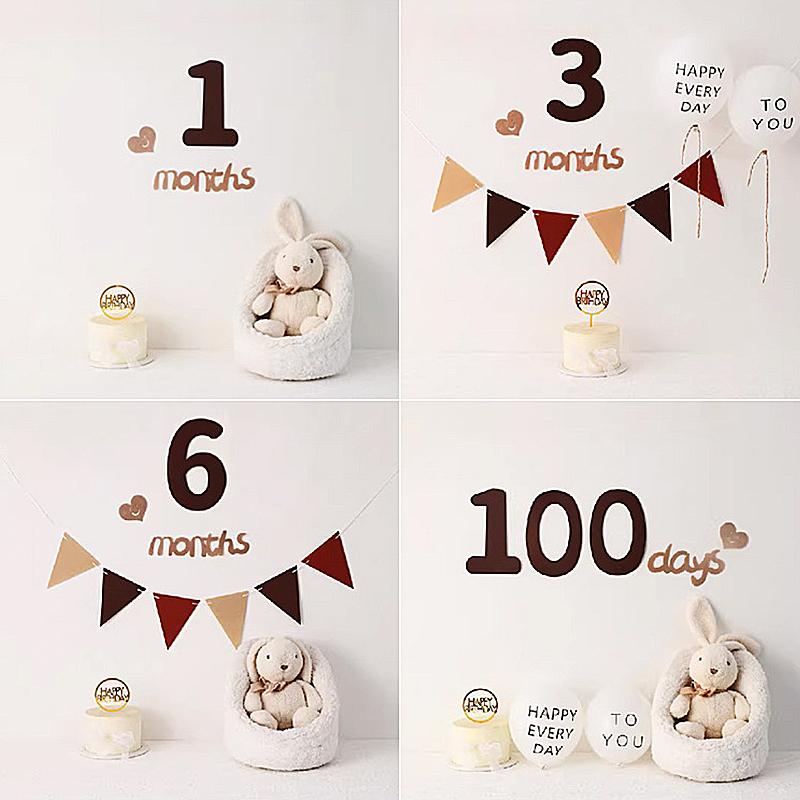 百天满月周岁生日布置用品拍照道