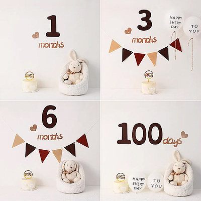 百天满月周岁生日布置用品拍照道