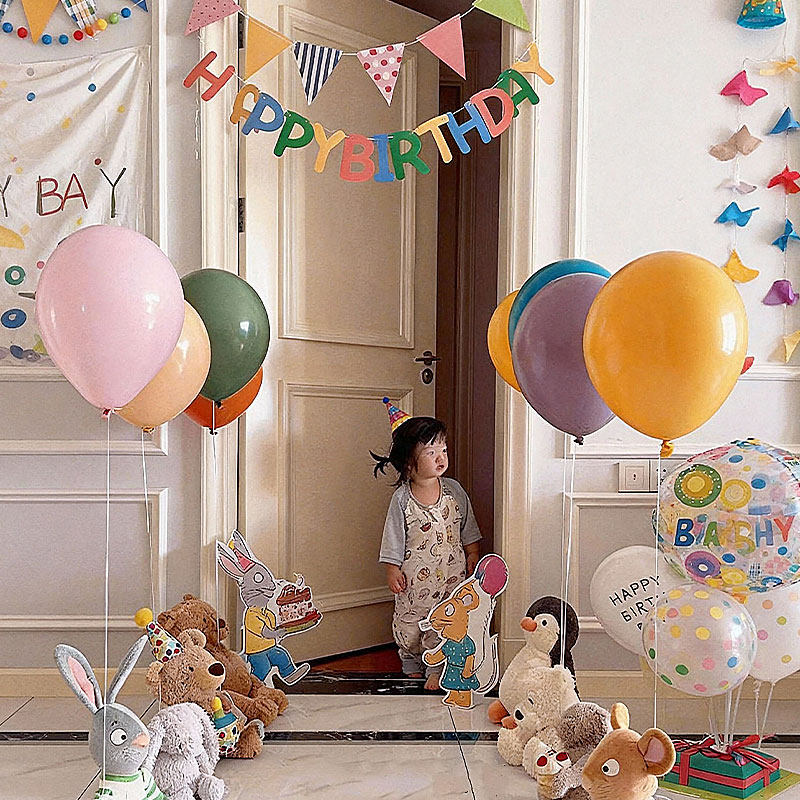 彩色多巴胺生日快乐拉旗复古气球背景布场景布置家庭派对装扮用品,节庆用品/礼品,节日装扮用品,淘宝优惠券,粉丝福利购,淘宝优惠卷