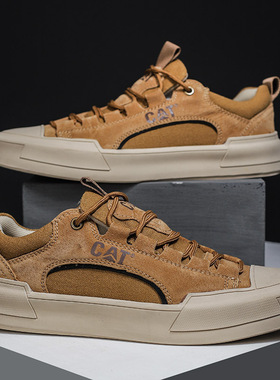 新款春夏季CATQ卡特男士透气网布休闲板鞋猪皮头层热销爆款男皮鞋