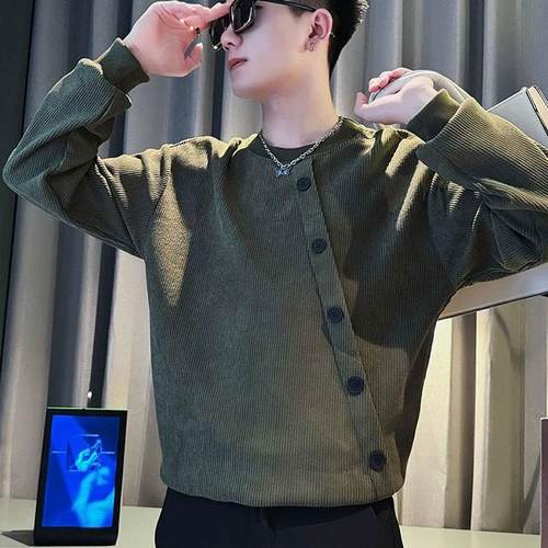 网红潮牌ins卫衣男加绒秋冬季衣服高级感2024新款休闲长袖痞帅男