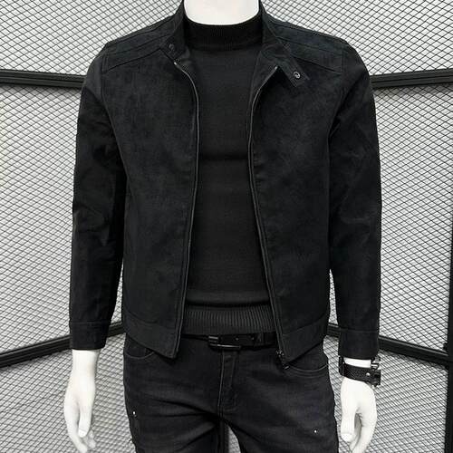 高级感外套男春秋款潮牌痞帅网红夹克衫2024新款男士休闲短款上衣
