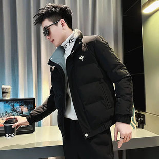 网红羽绒棉服男士冬季加厚外套2024新款男装上衣痞帅冬装休闲棉衣