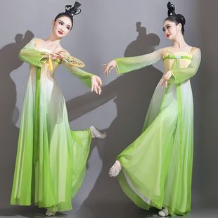 原创古典舞演出服女飘逸中国风汉唐舞蹈服装 艺考襦裙扇子舞套装