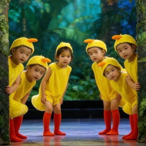 春季新款这是我家小鸭子小鸡开学季毕业季幼儿园中大童儿童演出服
