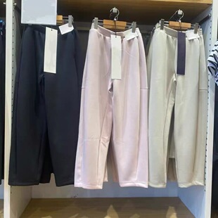 棵米ai蕉家快干休闲廓形运动速干直筒弯刀裤 479619 高腰香蕉卫裤