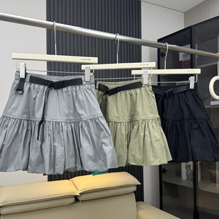 棵米ai蕉家!户外山系运动花苞短裙女学生休闲高腰蓬蓬半身百褶裙