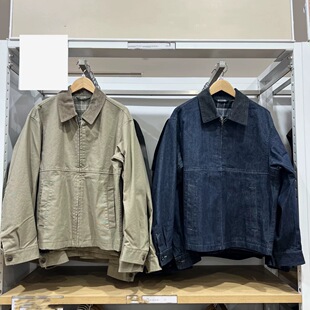 棵米ai蕉家男女装休闲拉链短茄克外套巴恩风翻领英伦夹克秋478230